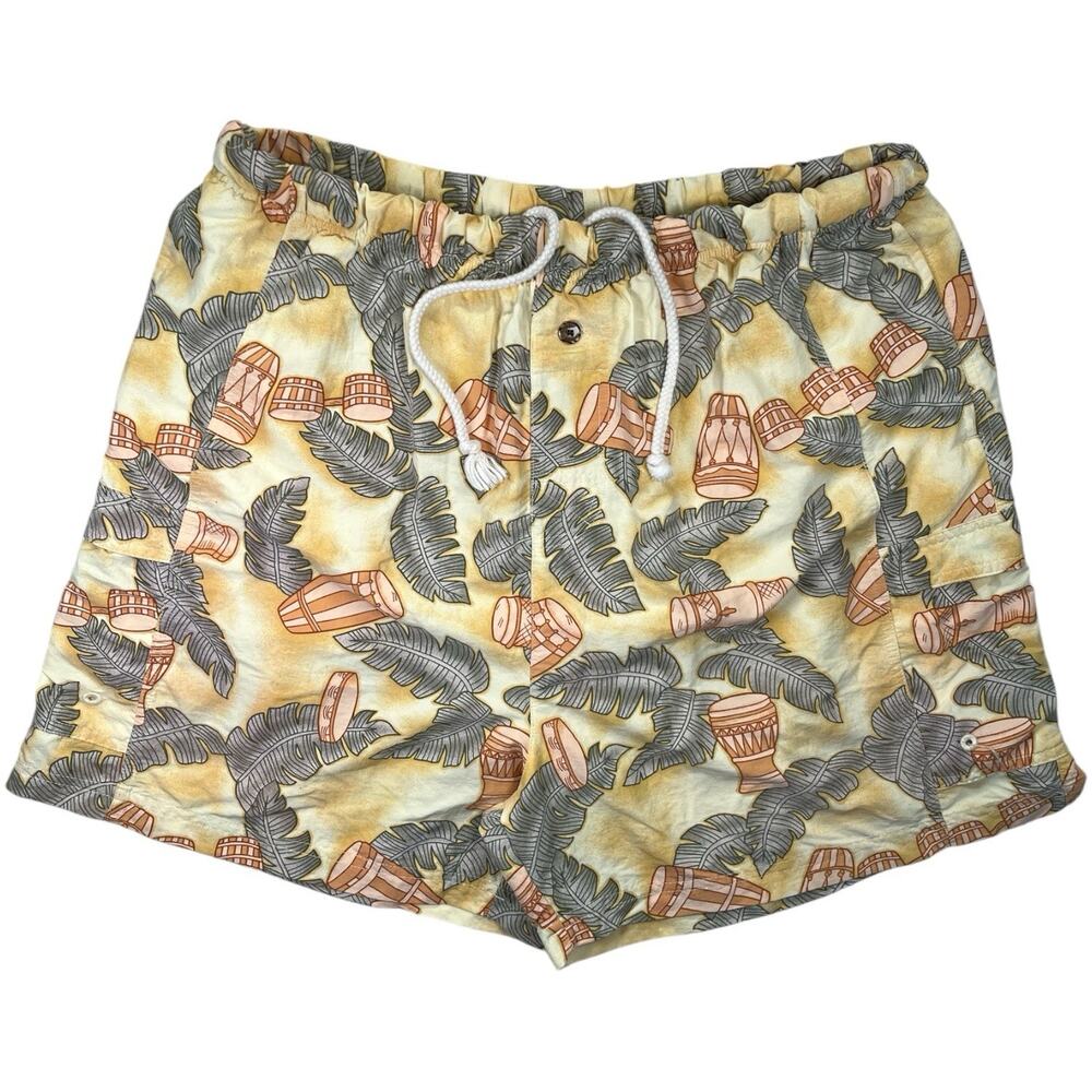 Tommy Bahama Men’s XXL Cargo Swim Shorts Mesh Lined All Over Tropical Print